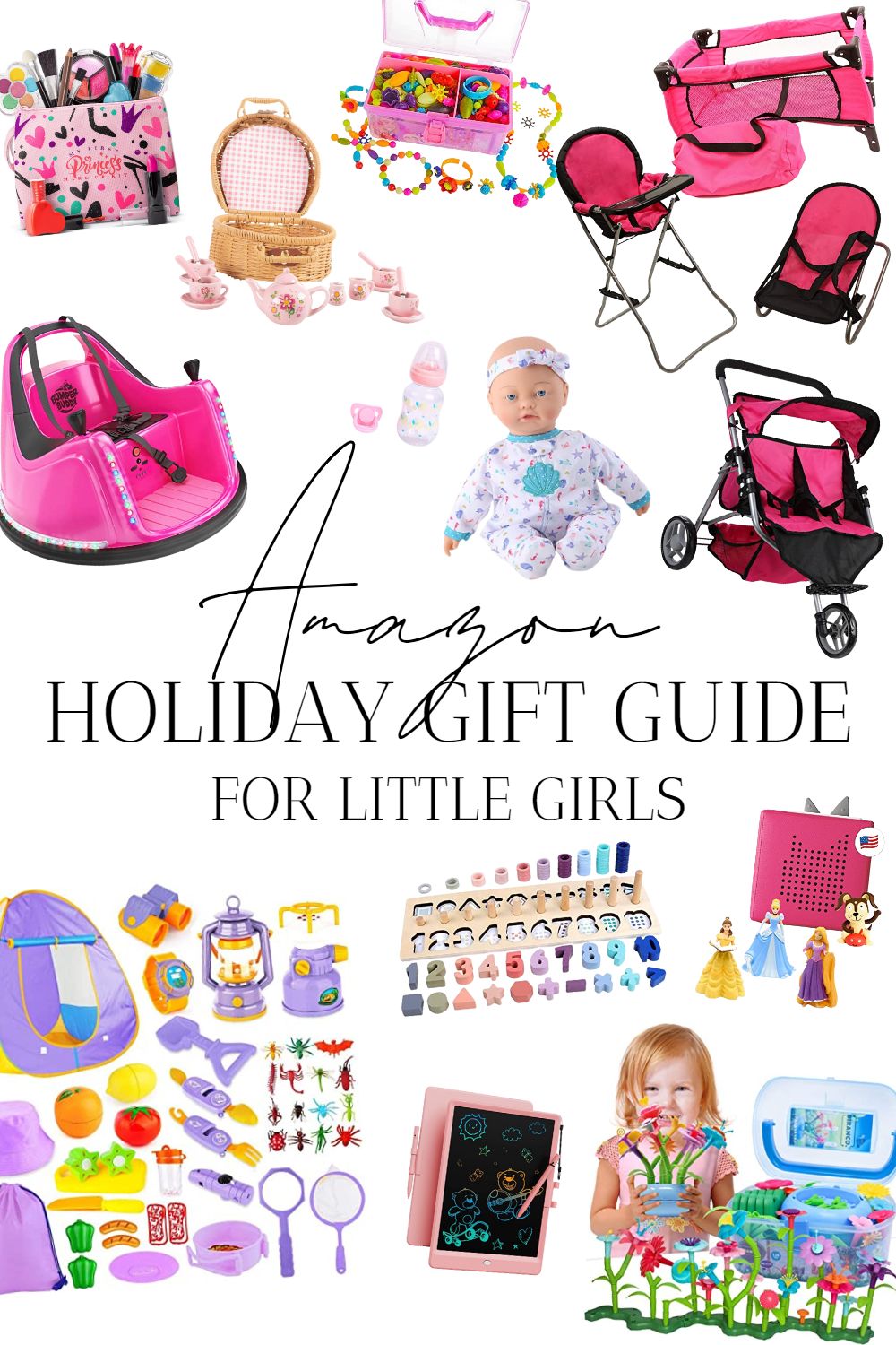 Top Amazon Christmas gifts for girls under the age of ten. Links for our favorite little girls gifts for Christmas 2022. We've built a huge list of our top gifts from Amazon for little girls for the holiday season.