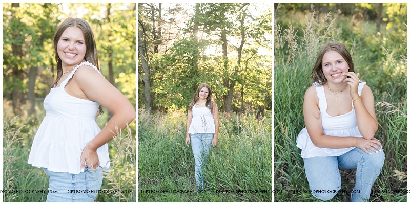 Outdoor senior session for Waverly High School senior Esther VanOverbeke in Nebraska.